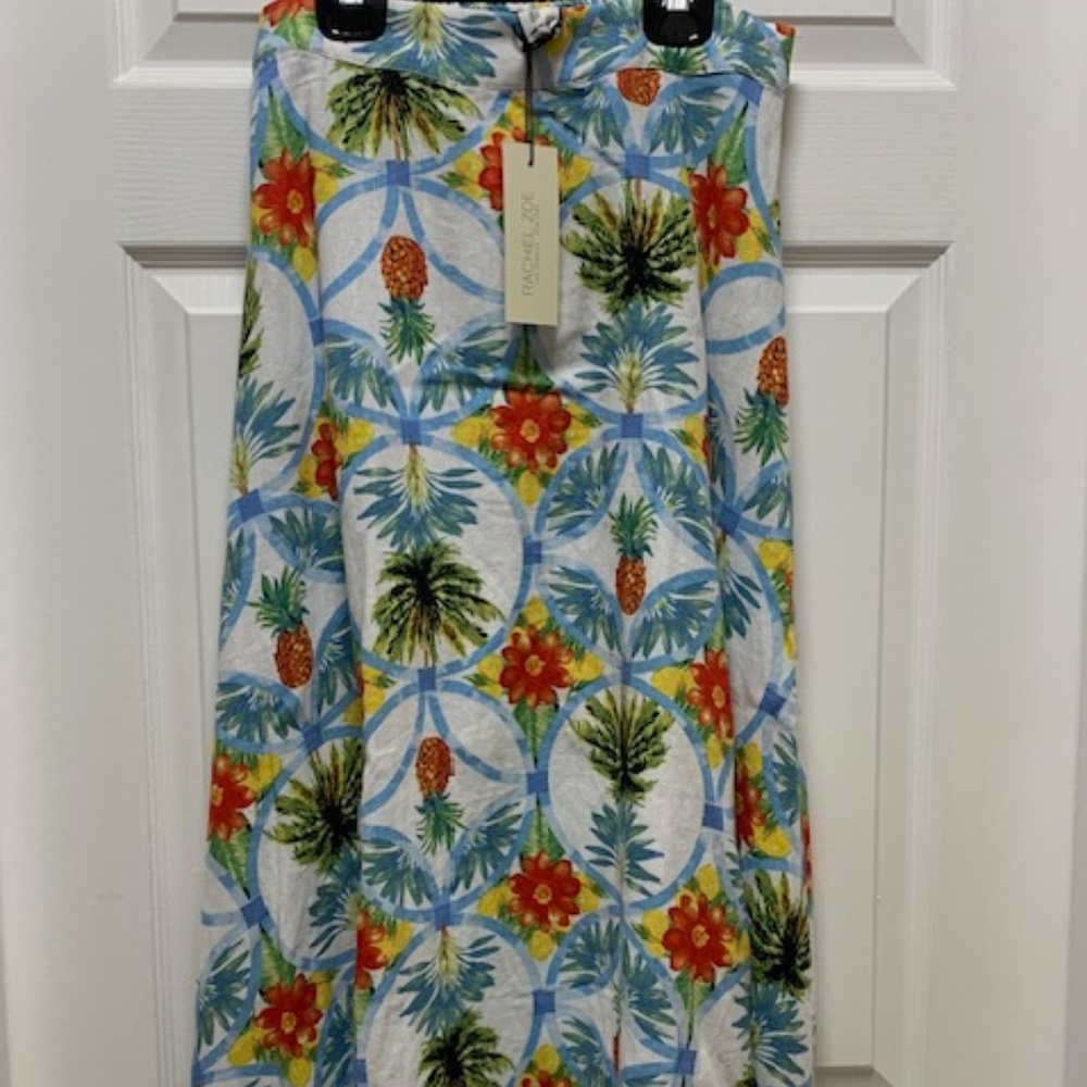 Brand New Rachel Zoe Tropical Print Maxi Skirt Size Small NWT